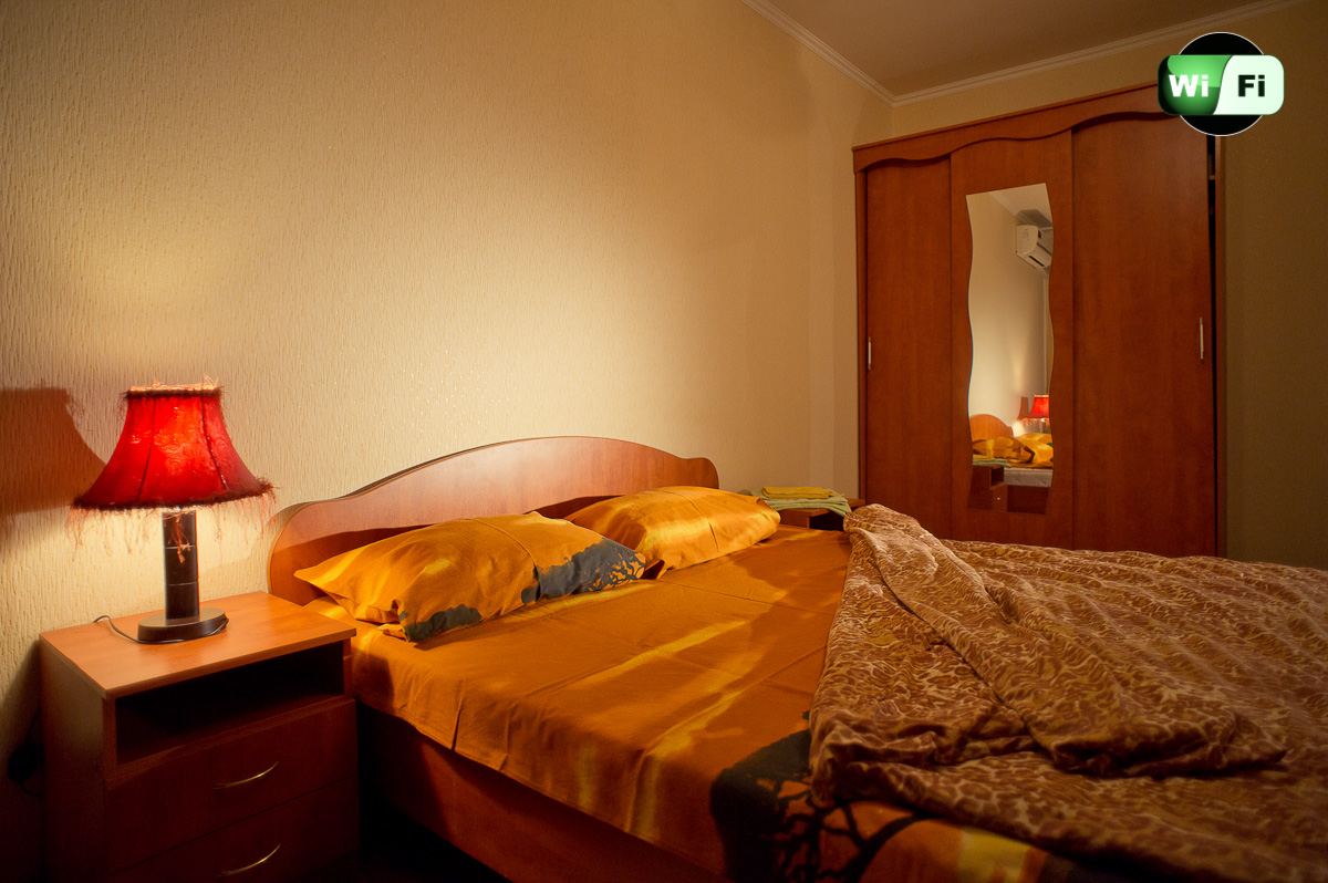 спальня в квартирной гостинице по ул. Пушкина, д.43